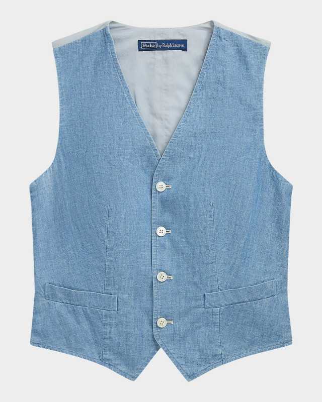 Cotton Chambray Vest